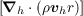 [∇h ⋅(ρvhr)]